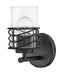 Della One Light Vanity in Black by Hinkley Lighting