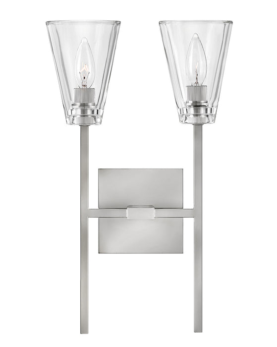 Auden Two Light Vanity in Polished Nickel by Hinkley Lighting