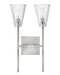 Auden Two Light Vanity in Polished Nickel by Hinkley Lighting