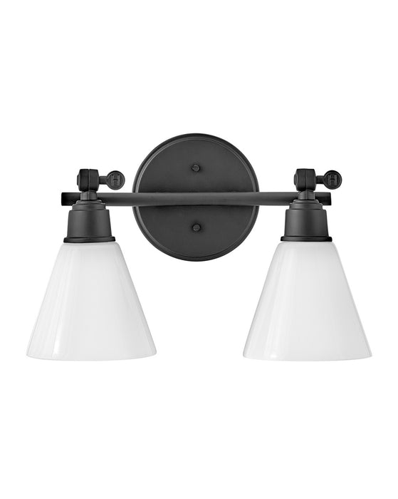 Arti Two Light Vanity in Black by Hinkley Lighting