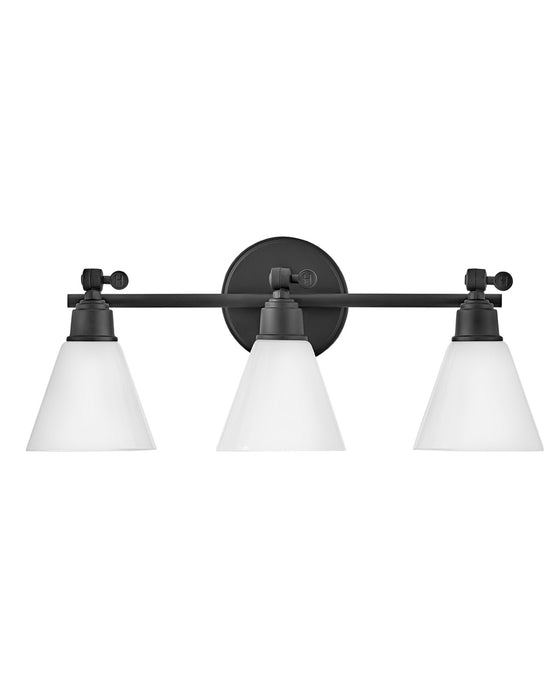 Arti Three Light Vanity in Black by Hinkley Lighting