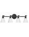 Arti Four Light Vanity in Black by Hinkley Lighting