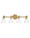 Arti Four Light Vanity in Heritage Brass by Hinkley Lighting