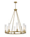 Beau Eight Light Chandelier in Rubbed Brass by Z-Lite Lighting