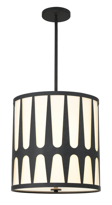 Royston 4-Light Pendant in Black by Crystorama - MPN ROY-805-BK