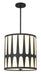 Royston 4-Light Pendant in Black by Crystorama - MPN ROY-805-BK