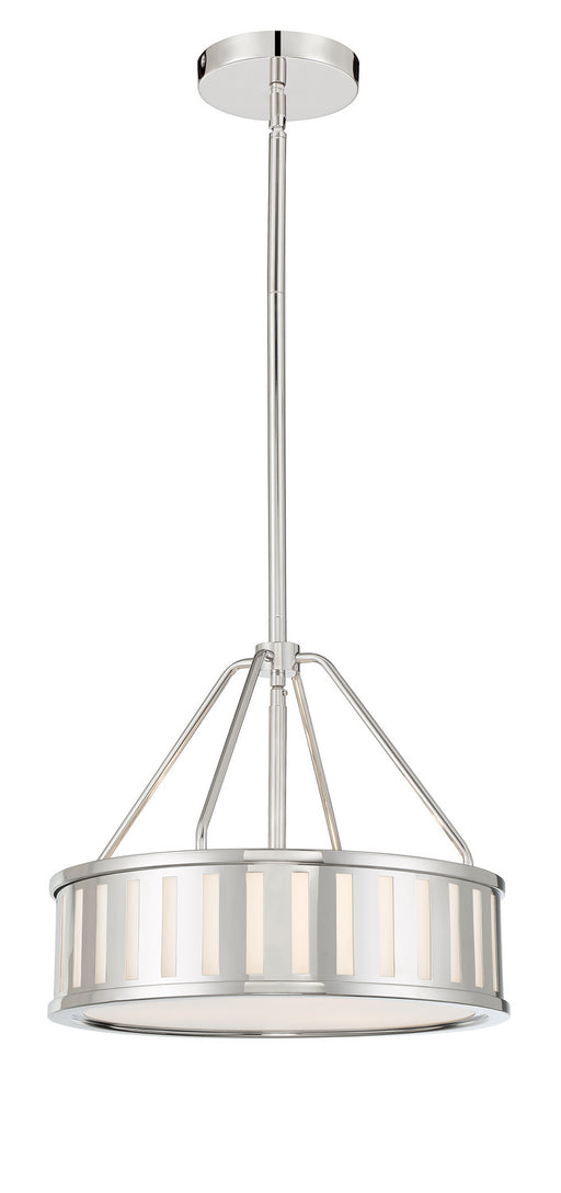 Kendal 3-Light Pendant in Polished Nickel by Crystorama - MPN KEN-8303-PN