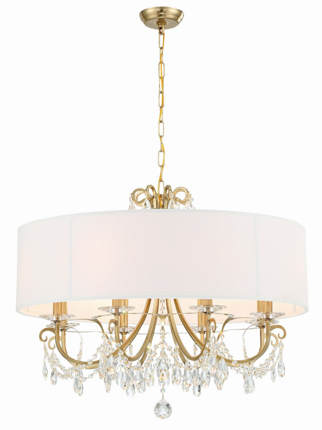 Othello 8-Light Chandelier in Vibrant Gold by Crystorama - MPN 6628-VG-CL-MWP