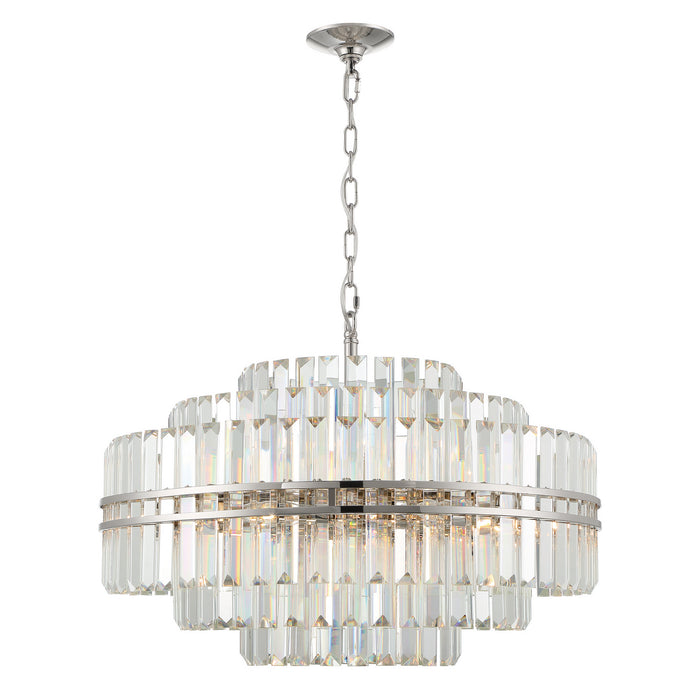 Hayes 16-Light Chandelier in Polished Nickel by Crystorama - MPN HAY-1407-PN