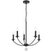 Mila 5-Light Chandelier in Black by Crystorama - MPN MIL-8005-BK