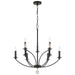 Mila 9-Light Chandelier in Black by Crystorama - MPN MIL-8009-BK