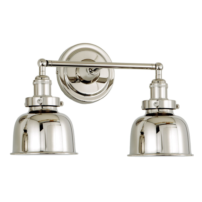 Midtown 2-Light Swivel Murphy Wall Sconce in Polished Nickel