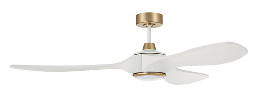 Envy 60" Ceiling Fan in White & Satin Brass from Craftmade, item number EVY60WSB3