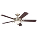 Rise 60``Ceiling Fan in Brushed Nickel