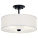 Shailene Three Light Semi Flush Mount in Black