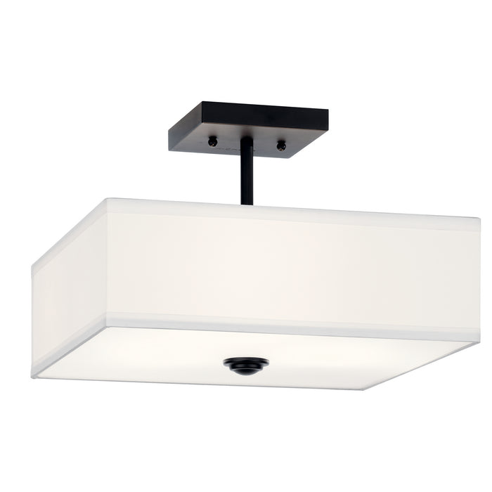 Shailene Three Light Semi Flush Mount in Black