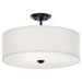 Shailene Three Light Semi Flush Mount in Black