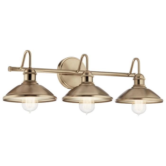 Clyde Three Light Bath in Champagne Bronze