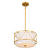 Birkleigh Three Light Pendant/Semi Flush in Classic Gold