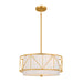 Birkleigh Three Light Pendant/Semi Flush in Classic Gold