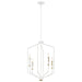 Armand Four Light Foyer Pendant in White