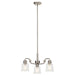 Aivian Three Light Chandelier in Nickel Textured