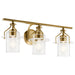 Everett Three Light Bath in Brushed Brass