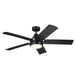 Tide 52``Ceiling Fan in Satin Black