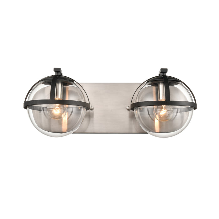 Davenay Two Light Vanity in Satin Nickel