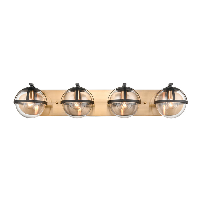 Davenay Four Light Vanity in Satin Brass