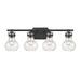 Salamanca Four Light Vanity in Matte Black