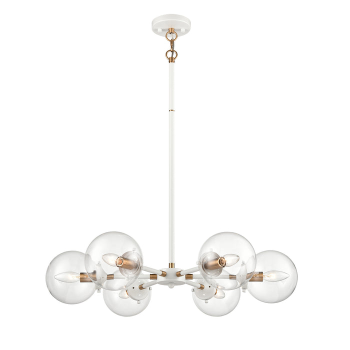 Boudreaux Six Light Chandelier in Matte White