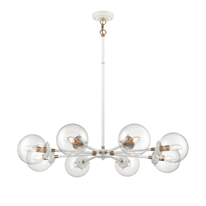 Boudreaux Eight Light Chandelier in Matte White