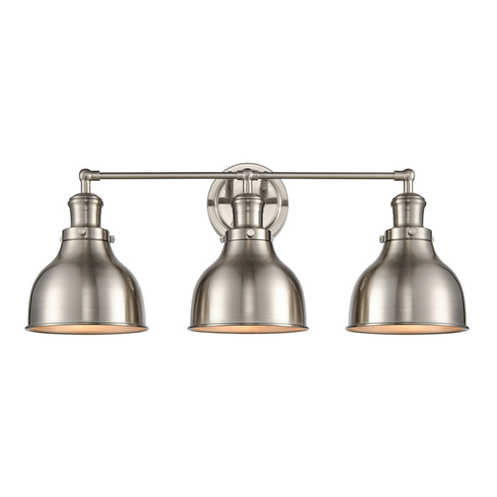 Haralson Three Light Vanity in Satin Nickel