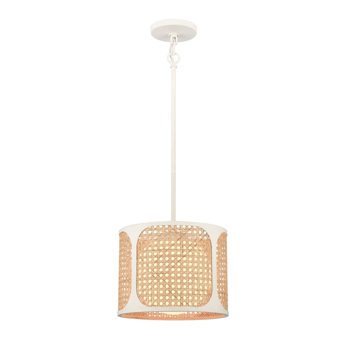 Coastal Breeze One Light Pendant in White Coral