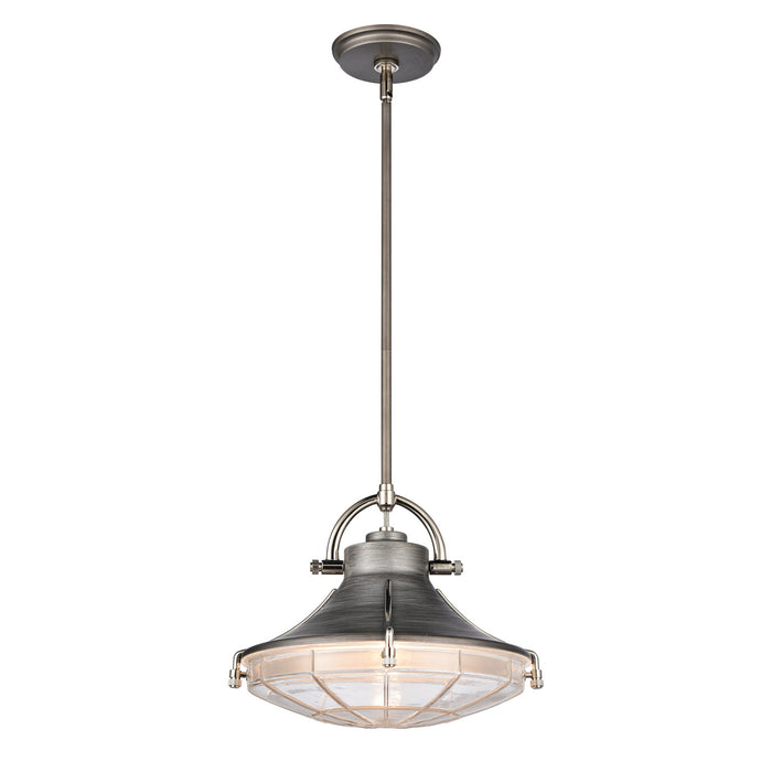 Urbanite One Light Pendant in Weathered Zinc