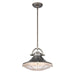 Urbanite One Light Pendant in Weathered Zinc