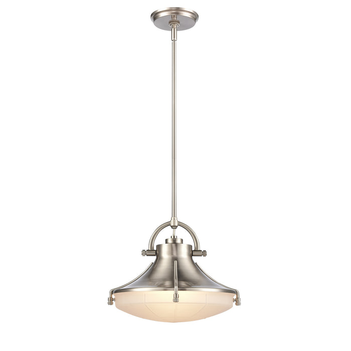 Urbanite One Light Pendant in Satin Nickel