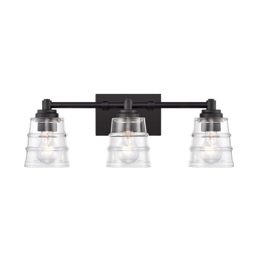 Pulsate Three Light Vanity in Matte Black