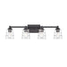 Pulsate Four Light Vanity in Matte Black