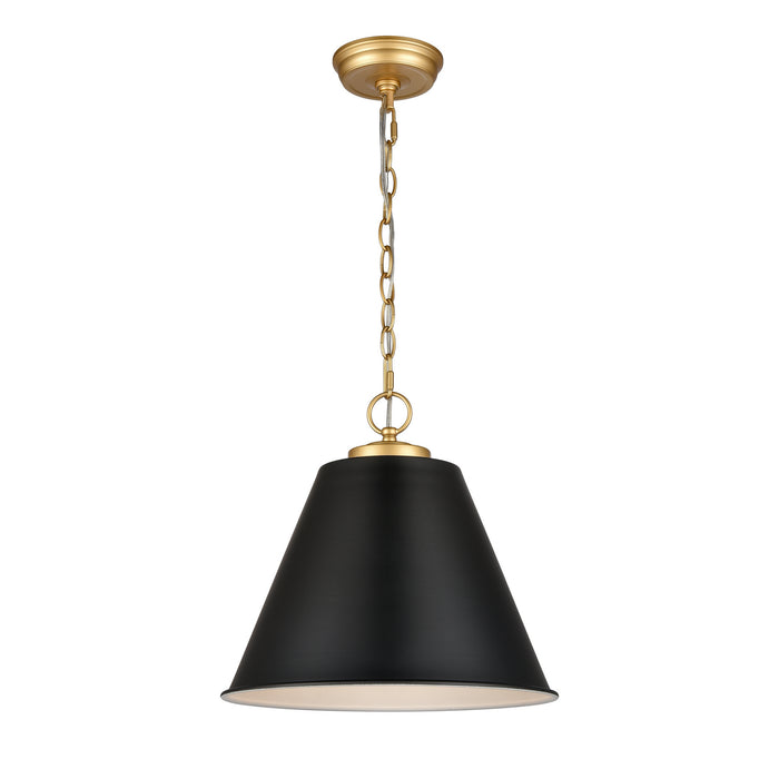 Vellus One Light Pendant in Matte Black