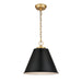 Vellus One Light Pendant in Matte Black