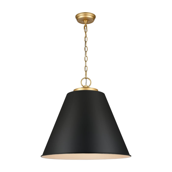 Vellus Three Light Pendant in Matte Black