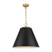 Vellus Three Light Pendant in Matte Black