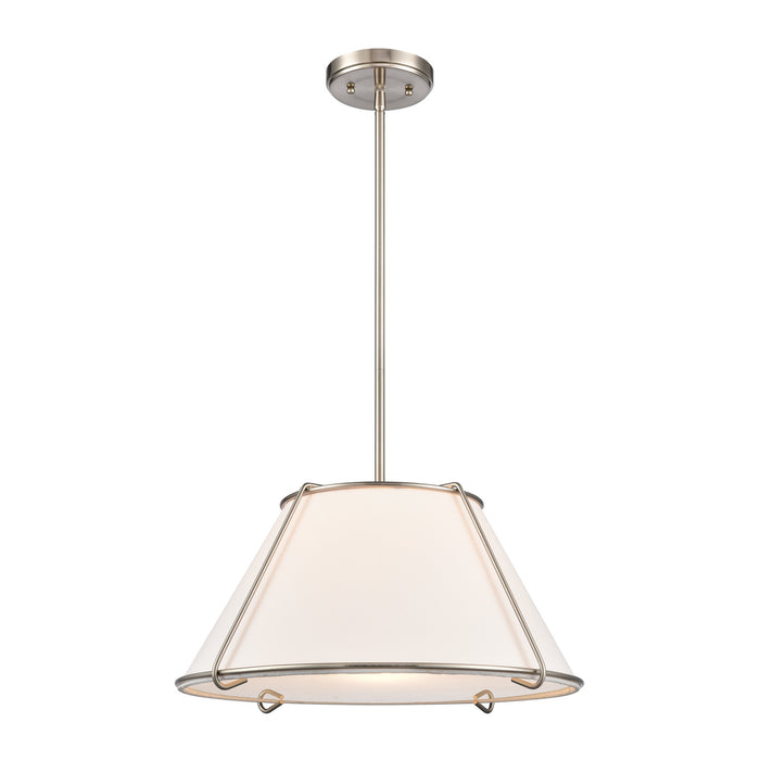 Regalia One Light Pendant in Satin Nickel