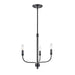 Newland Three Light Chandelier in Matte Black