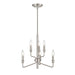 Saginaw Six Light Chandelier in Satin Nickel