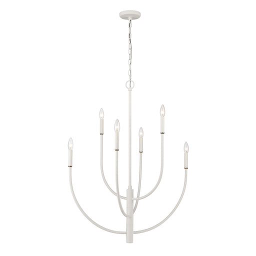 Continuance Six Light Chandelier in White Coral