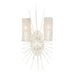 Sea Urchin Two Light Wall Sconce in White Coral