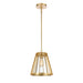 Open Louvers One Light Pendant in Champagne Gold